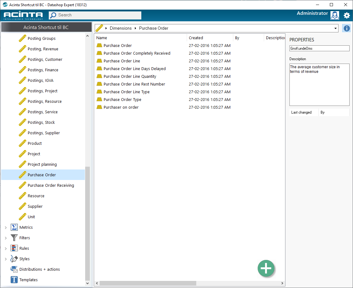 The Object Explorer in Datashop's main form