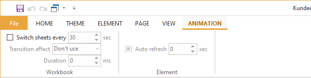 The ANIMATION tab