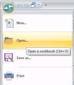 Workbook file menu open other workbook