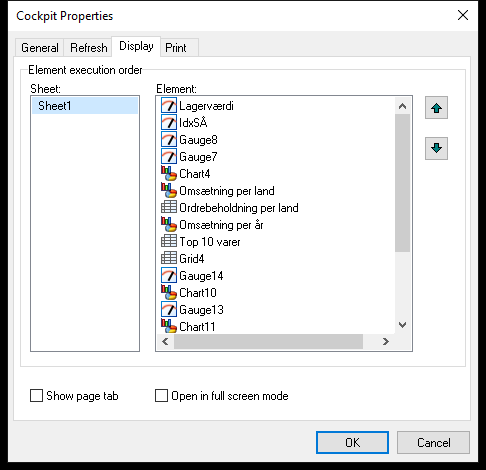 Workbook Properties, Display tab