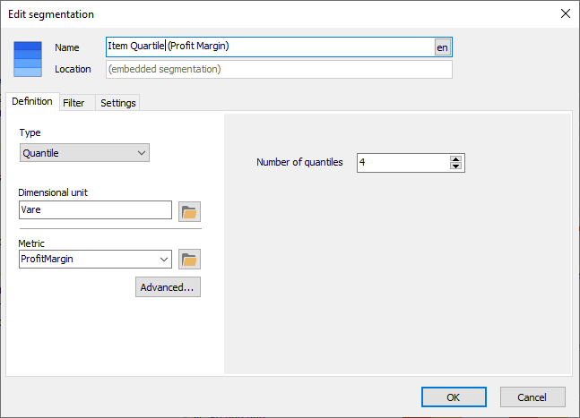 Create Quartile Segmentation