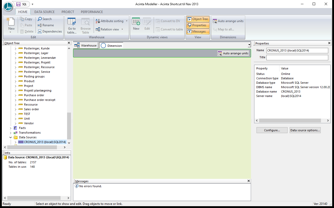 A data source in Modeller
